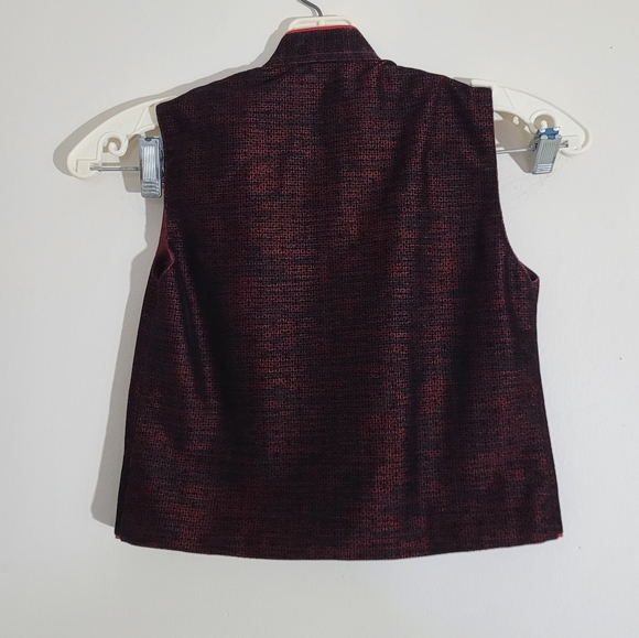 Tonyland -- Kids Formal Red and Black Vest - Picture 2 of 4